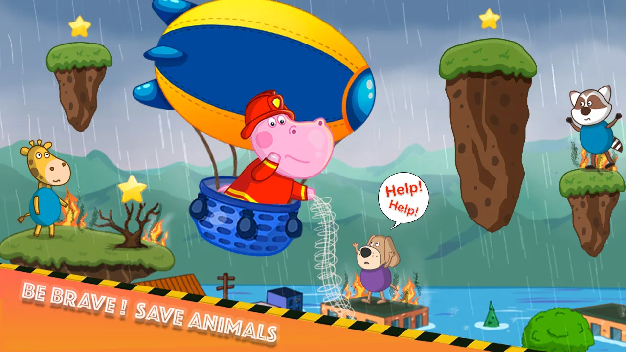 Fireman Hippo: City Hero | Indus Appstore | Screenshot