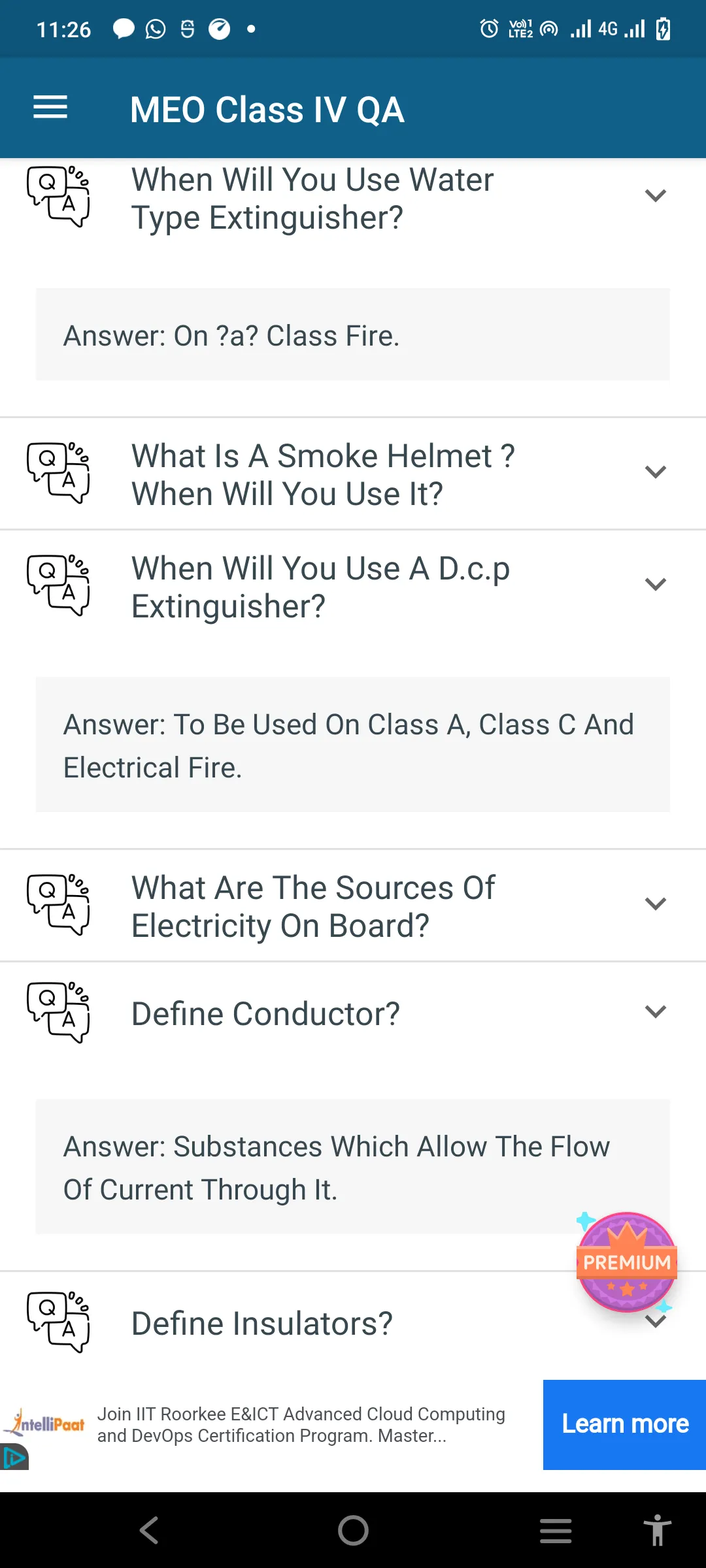 MEO Class IV Question Answers | Indus Appstore | Screenshot