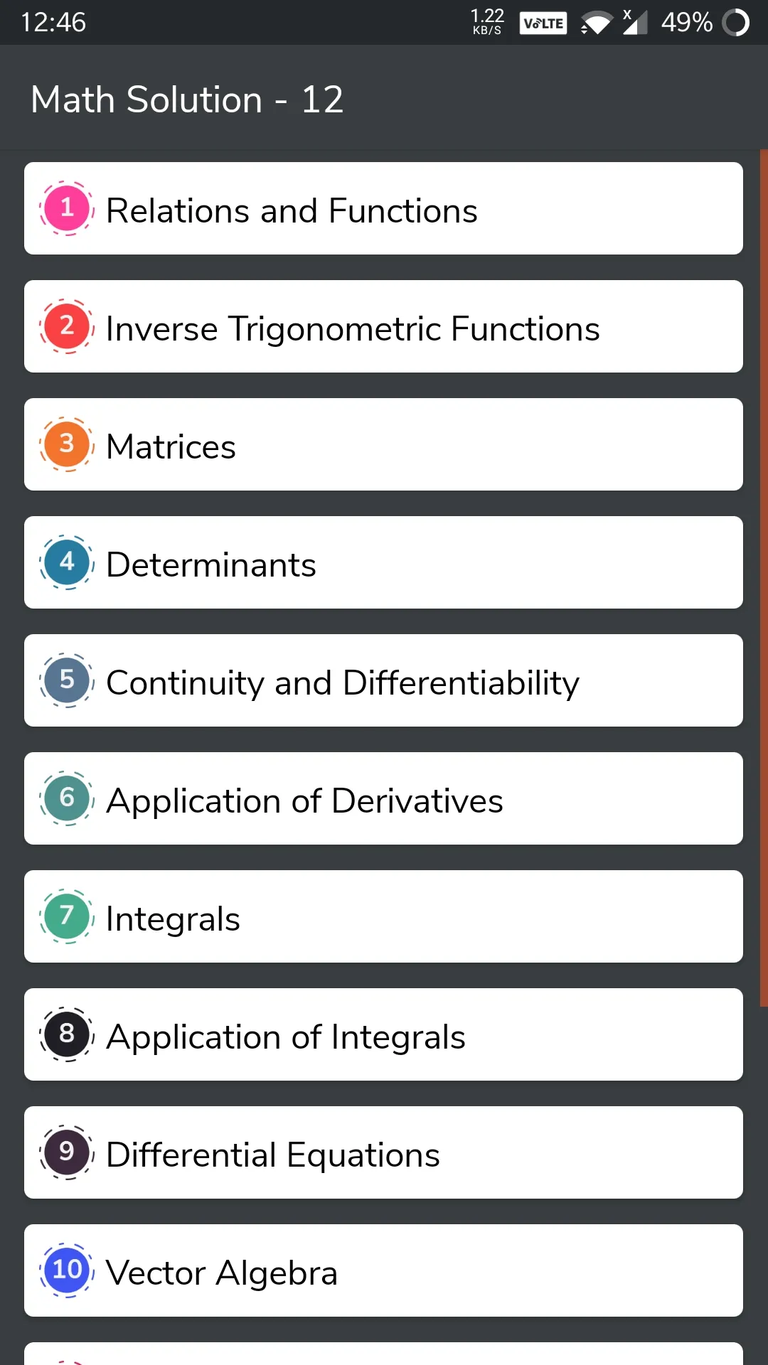 Class 12 Maths Solution Notes | Indus Appstore | Screenshot