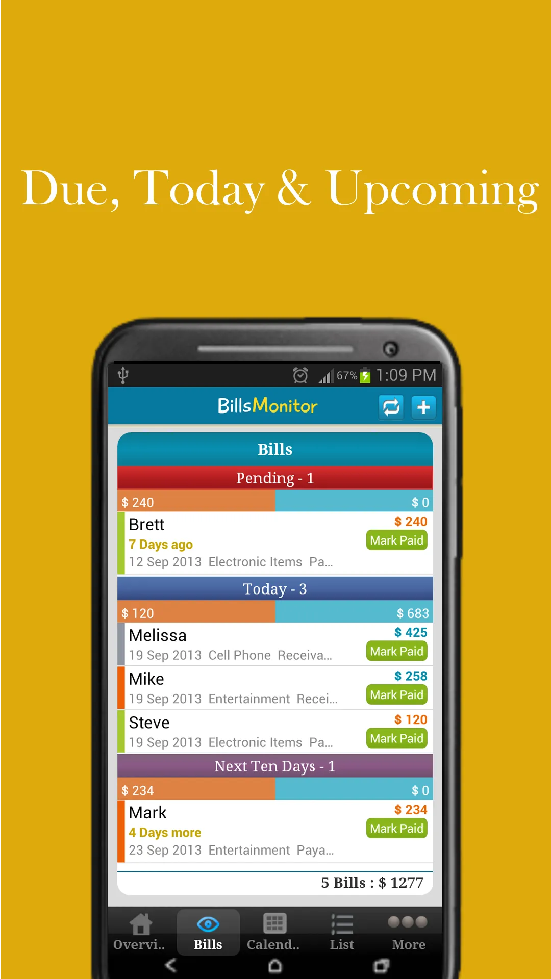 Bills Monitor &Manager | Indus Appstore | Screenshot