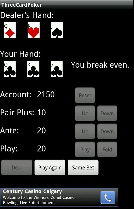 Three Card Poker | Indus Appstore | Screenshot