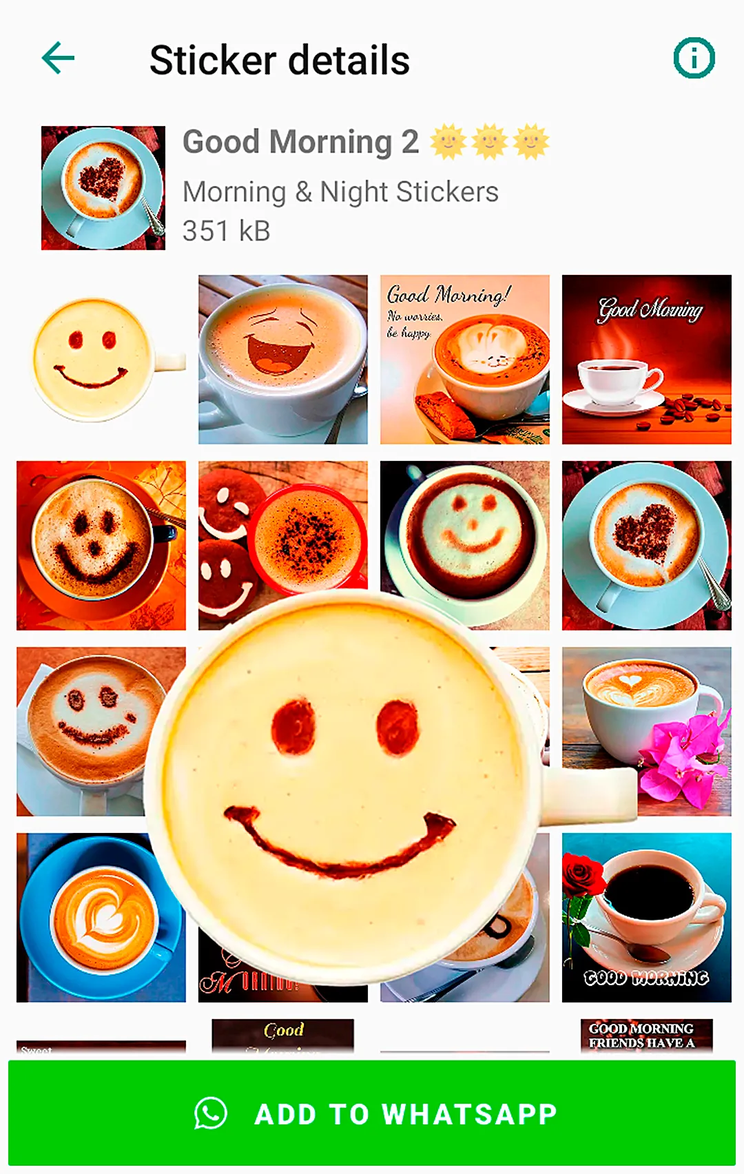 Good Morning Stickers | Indus Appstore | Screenshot