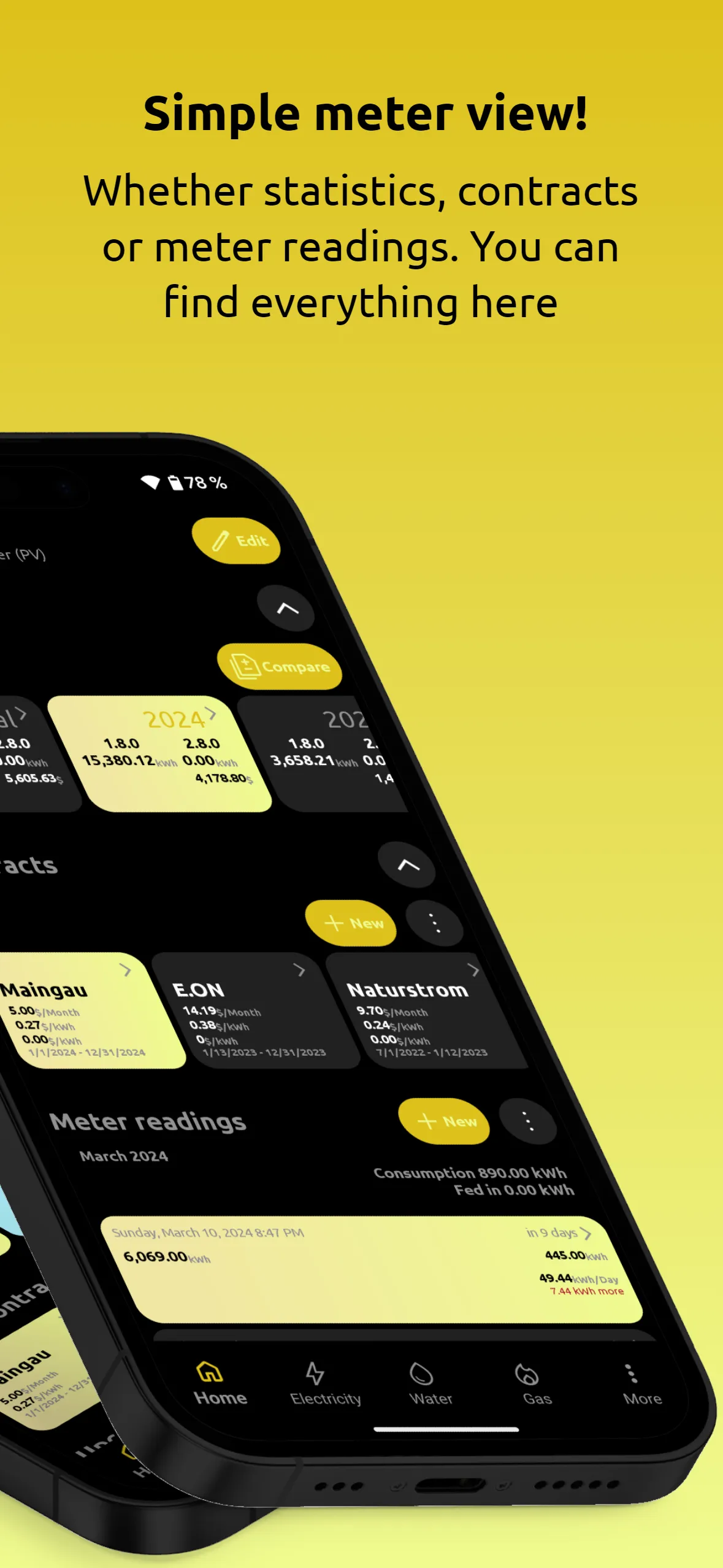 Meter readings | Read, save | Indus Appstore | Screenshot