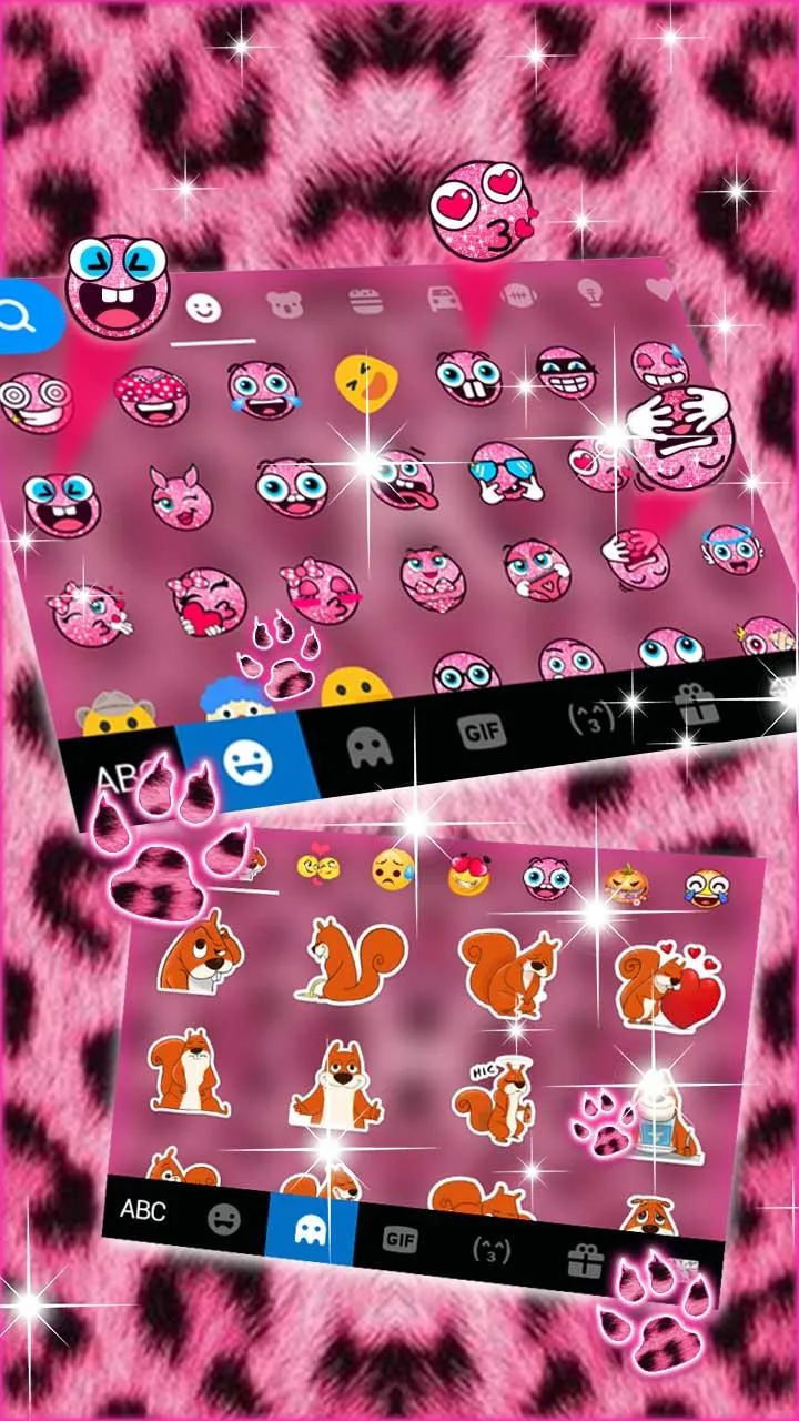 Pink Diamond Cheetah Keyboard  | Indus Appstore | Screenshot