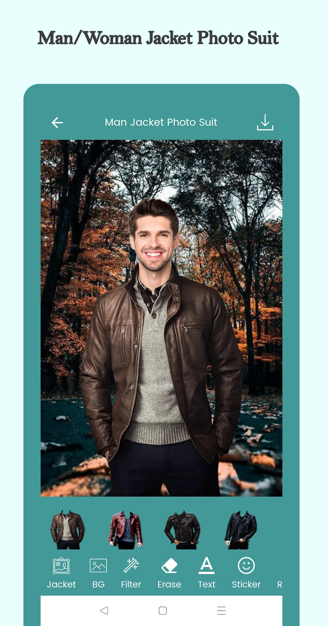 Man Jacket Photo Suit | Indus Appstore | Screenshot