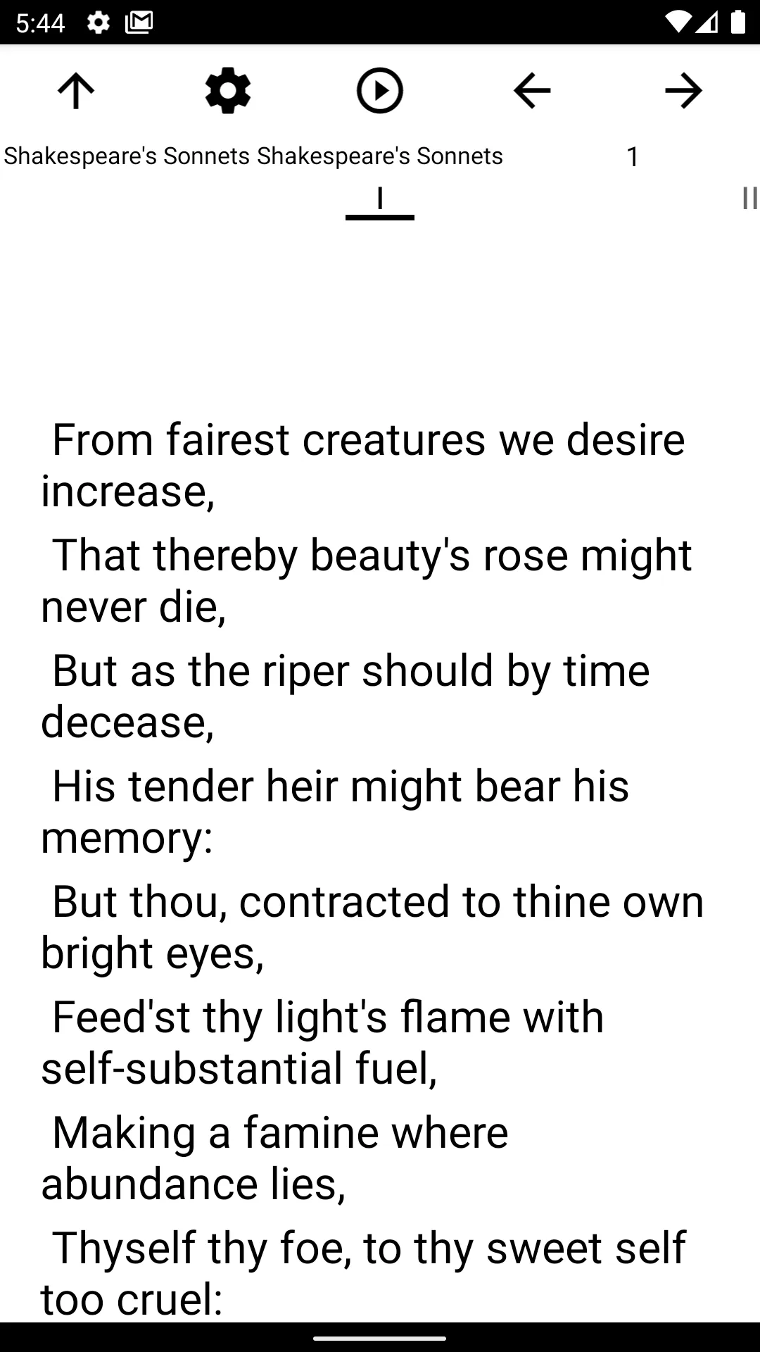 Book, Shakespeare's Sonnets | Indus Appstore | Screenshot