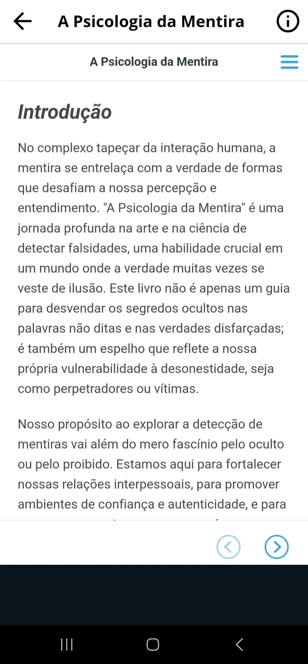 A Psicologia da Mentira | Indus Appstore | Screenshot