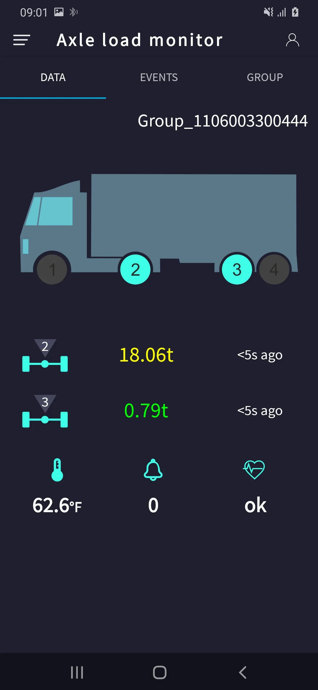 Axle load monitor | Indus Appstore | Screenshot