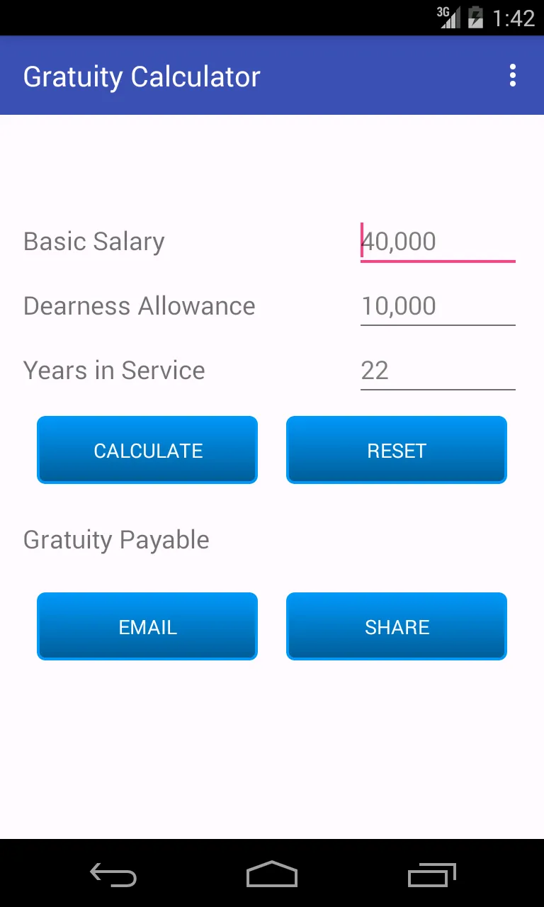 Gratuity Calculator | Indus Appstore | Screenshot