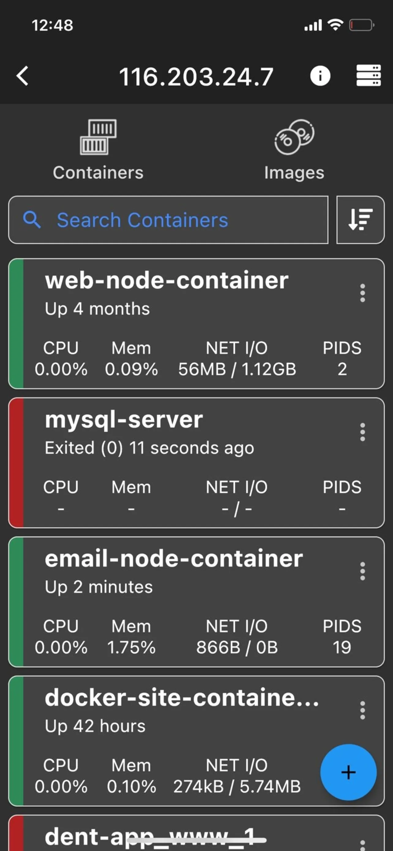 Docker Management Lite | Indus Appstore | Screenshot