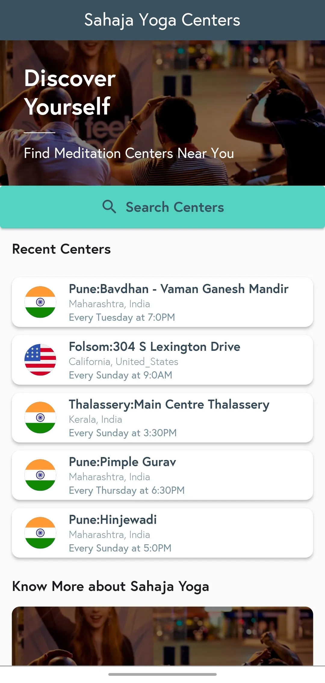 Sahaja Yoga Centers | Indus Appstore | Screenshot