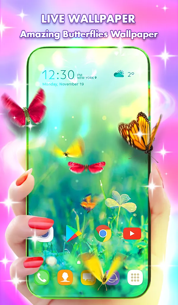 Butterfly Live Wallpaper Theme | Indus Appstore | Screenshot