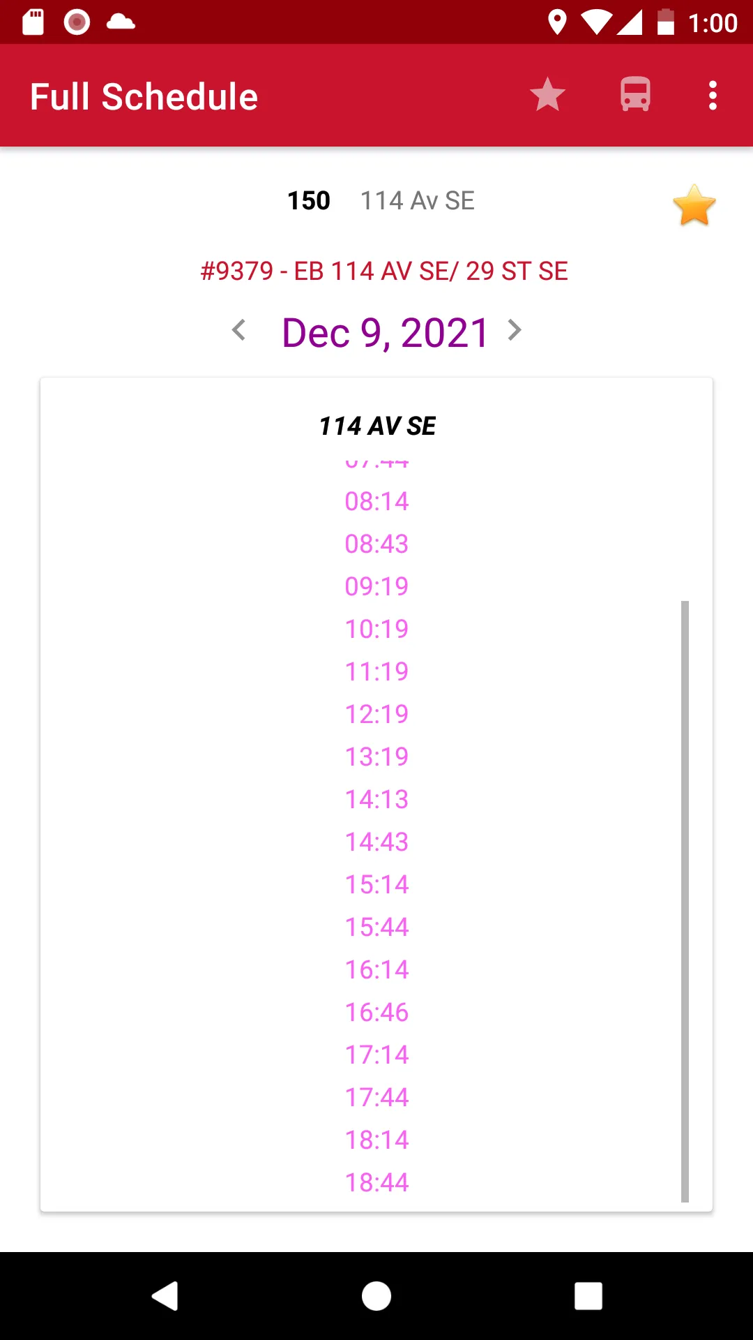 Bus Schedule in Calgary | Indus Appstore | Screenshot