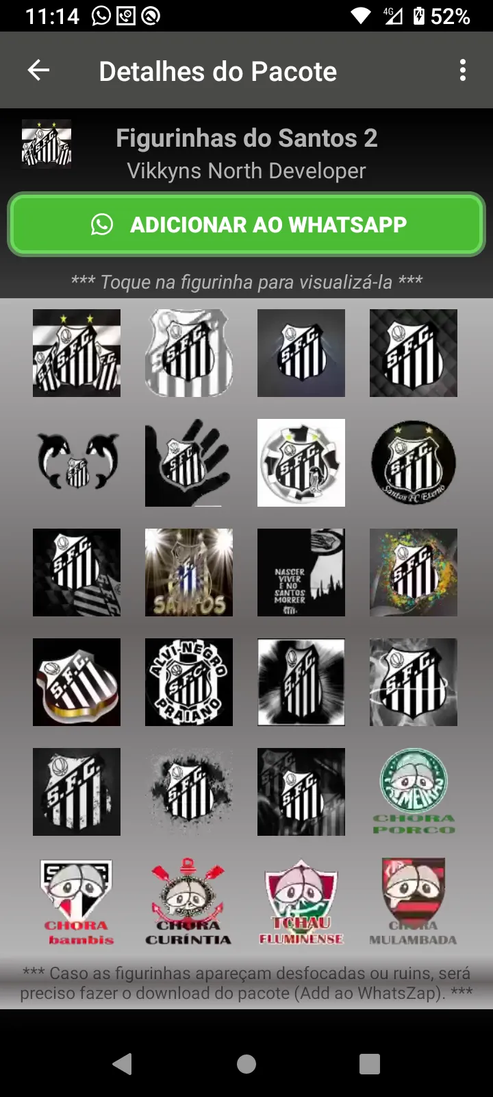 Figurinhas do Santos, o Peixe | Indus Appstore | Screenshot