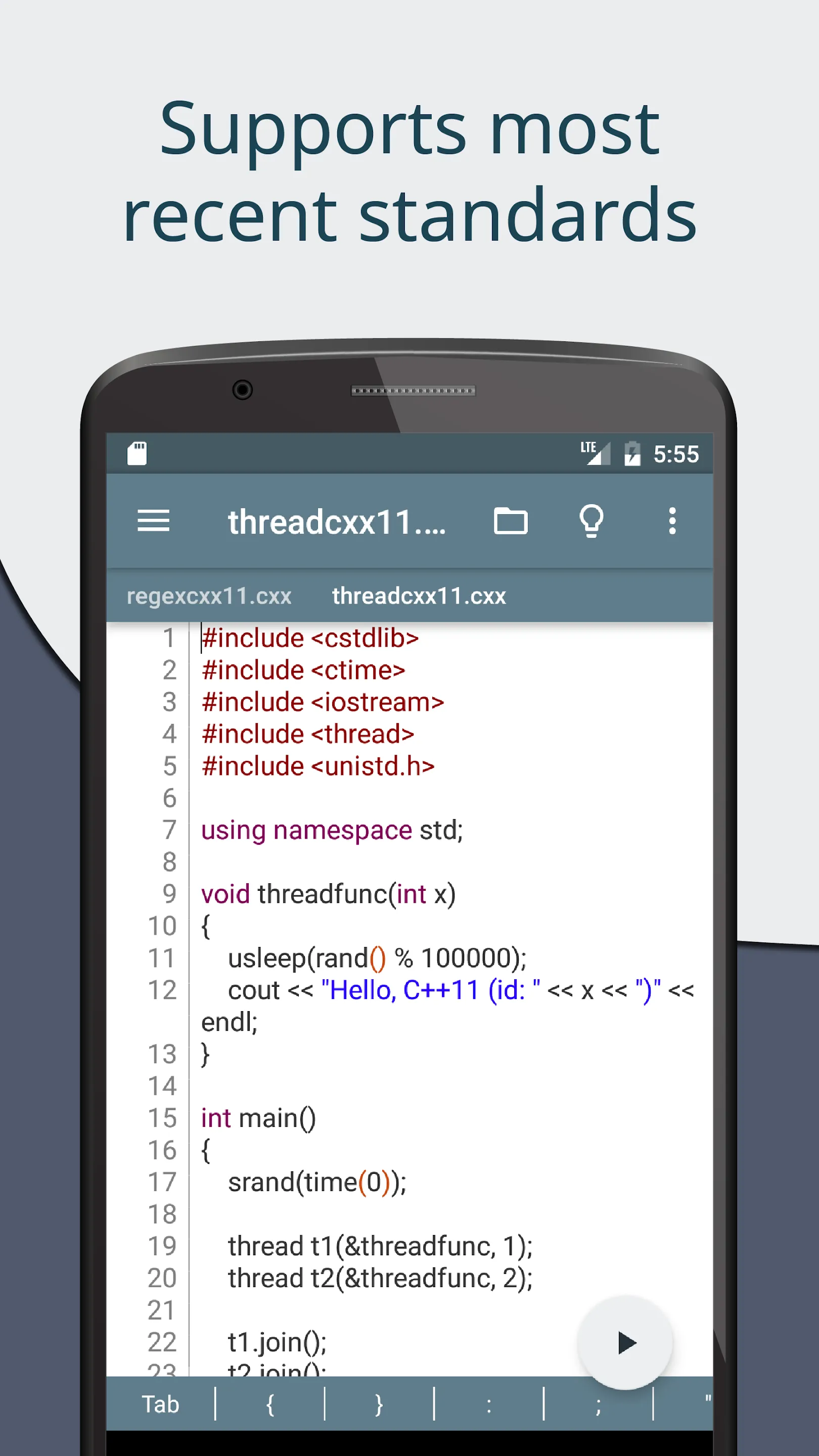 Cxxdroid - C/C++ compiler IDE | Indus Appstore | Screenshot