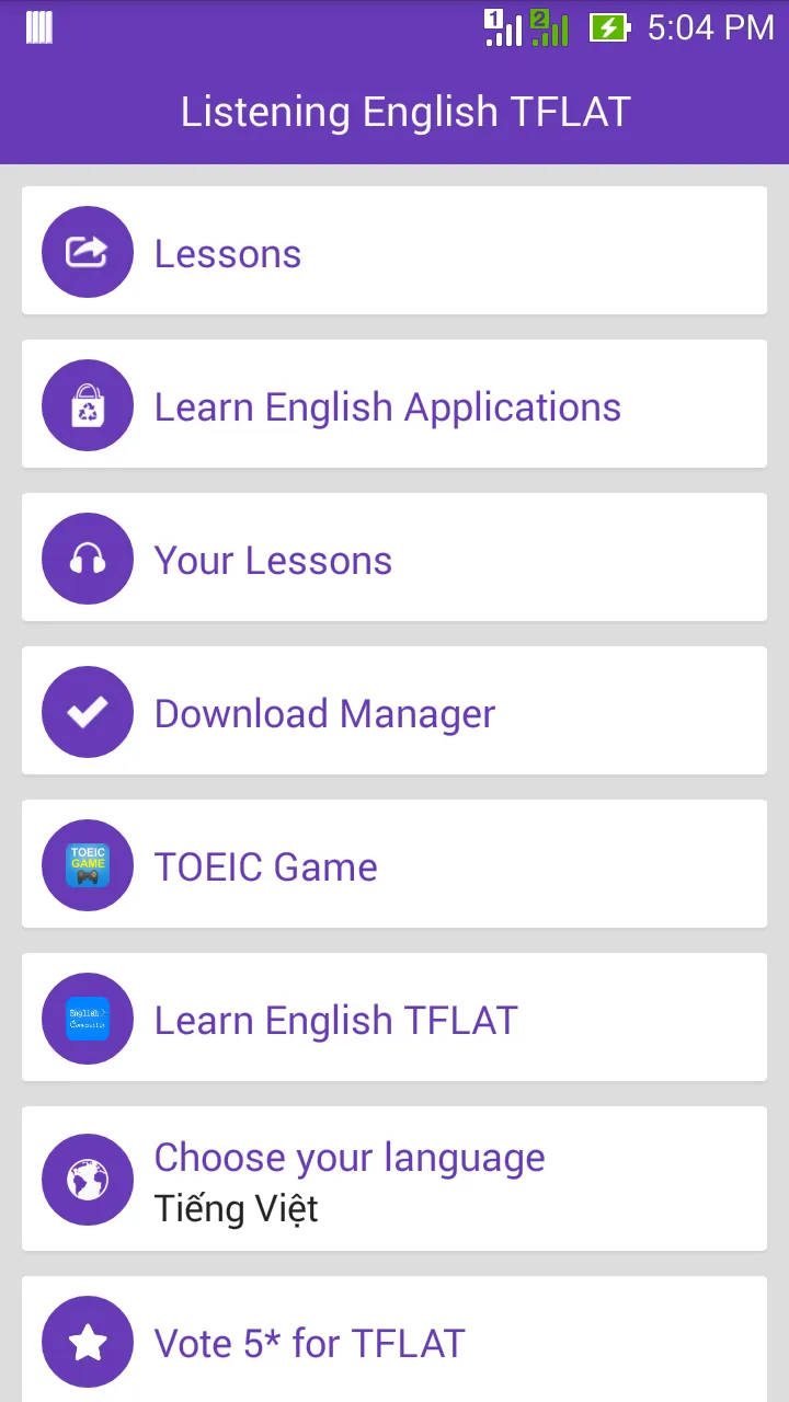 English Listening TFlat | Indus Appstore | Screenshot