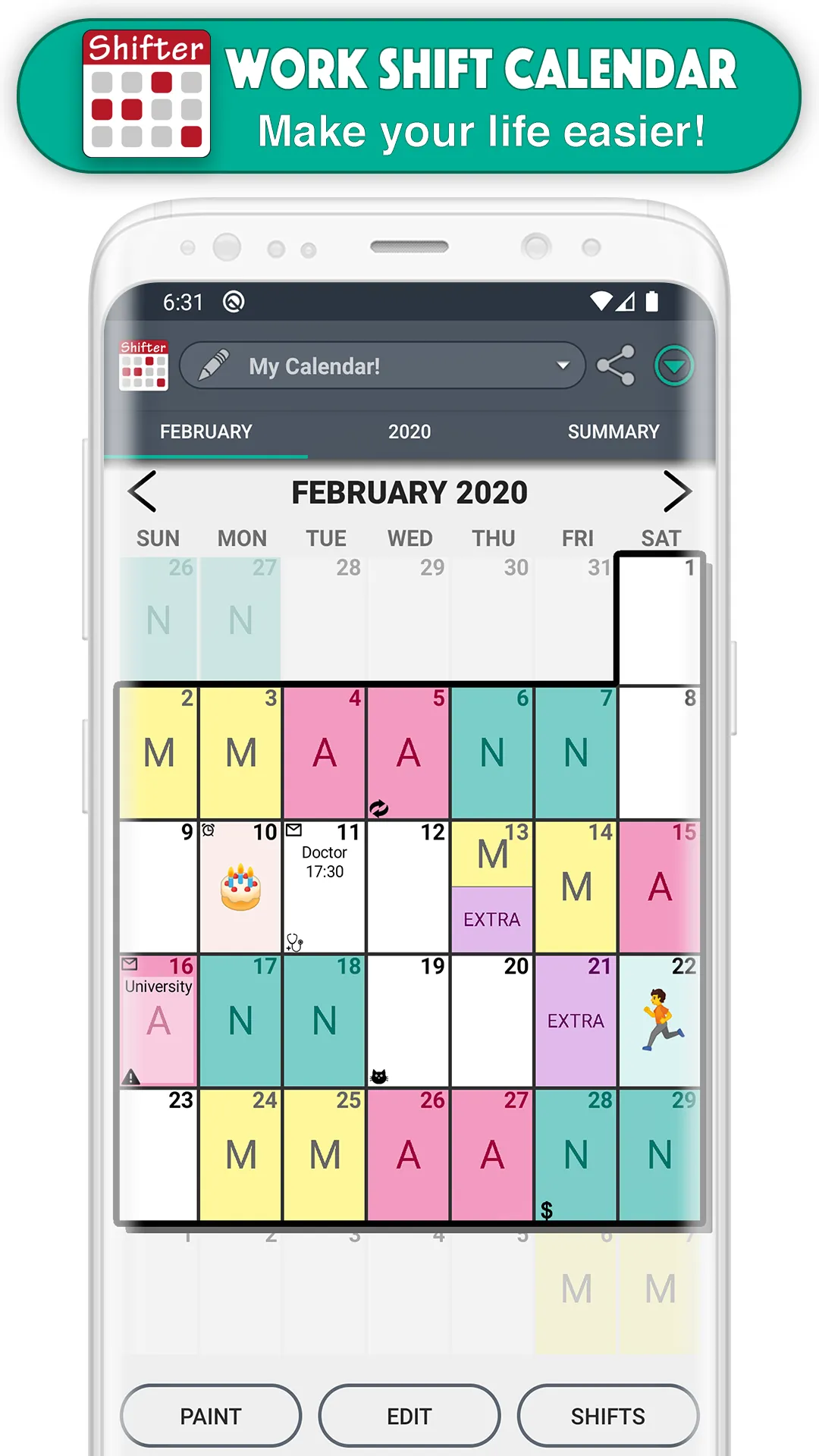 Work Shift Calendar | Indus Appstore | Screenshot