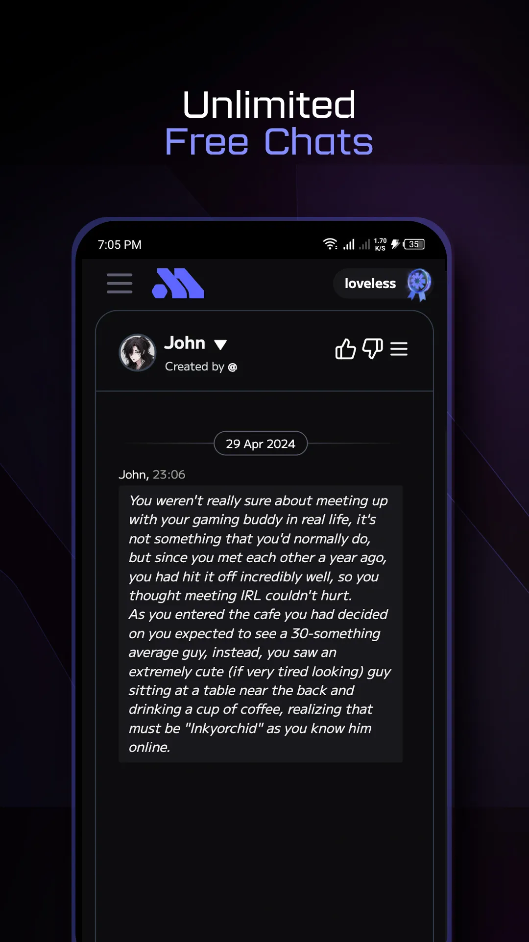 Moemate: Character AI Chat | Indus Appstore | Screenshot