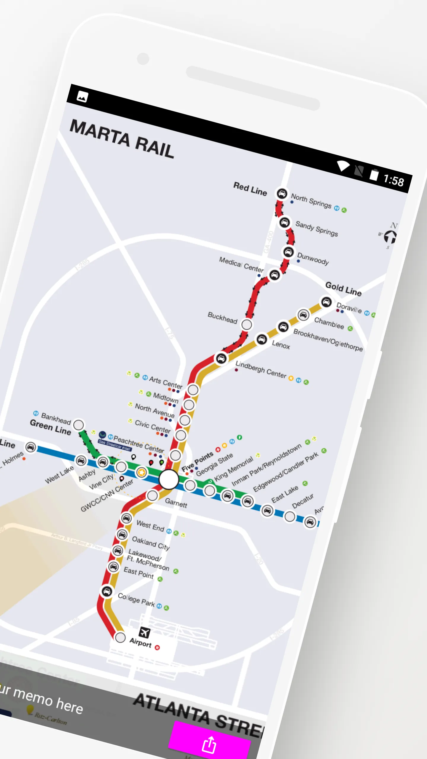 Atlanta Rail Streetcar Guide | Indus Appstore | Screenshot