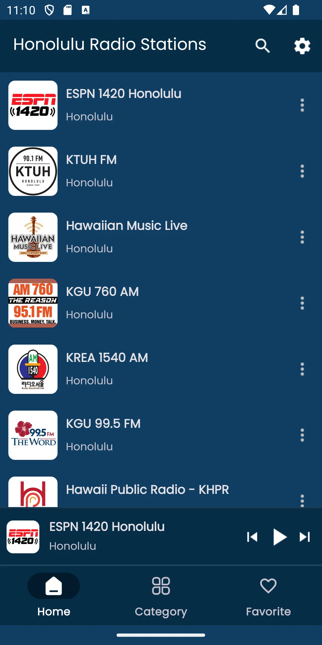 Radios from Honolulu | Indus Appstore | Screenshot