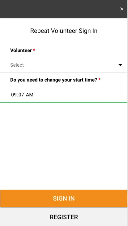 Volunteer Check In Kiosk | Indus Appstore | Screenshot