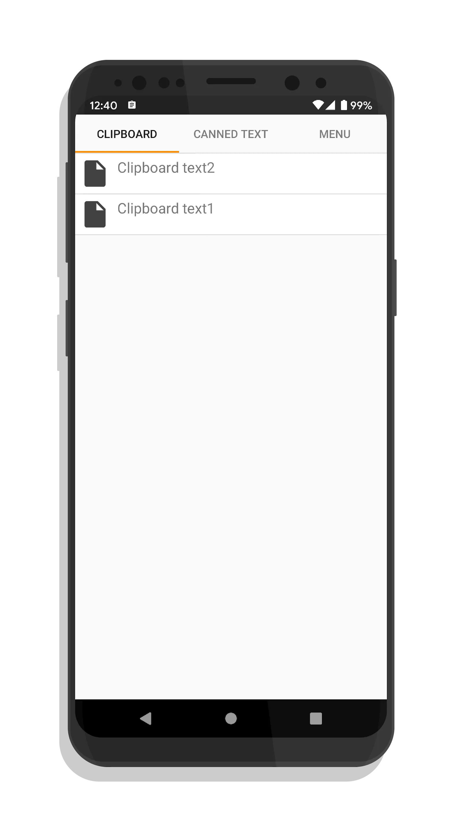 Clipboard / Canned text List | Indus Appstore | Screenshot