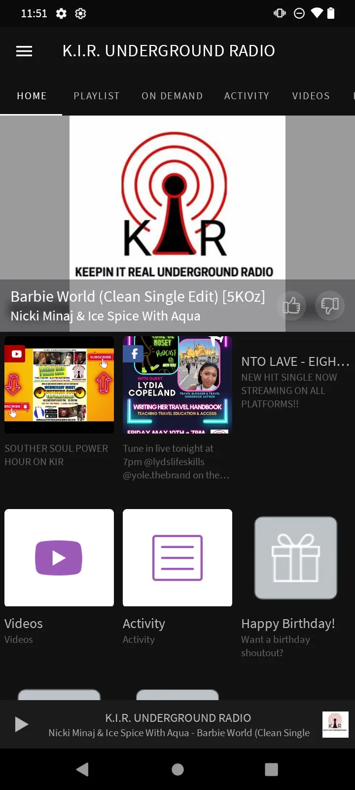 K.I.R. UNDERGROUND RADIO | Indus Appstore | Screenshot