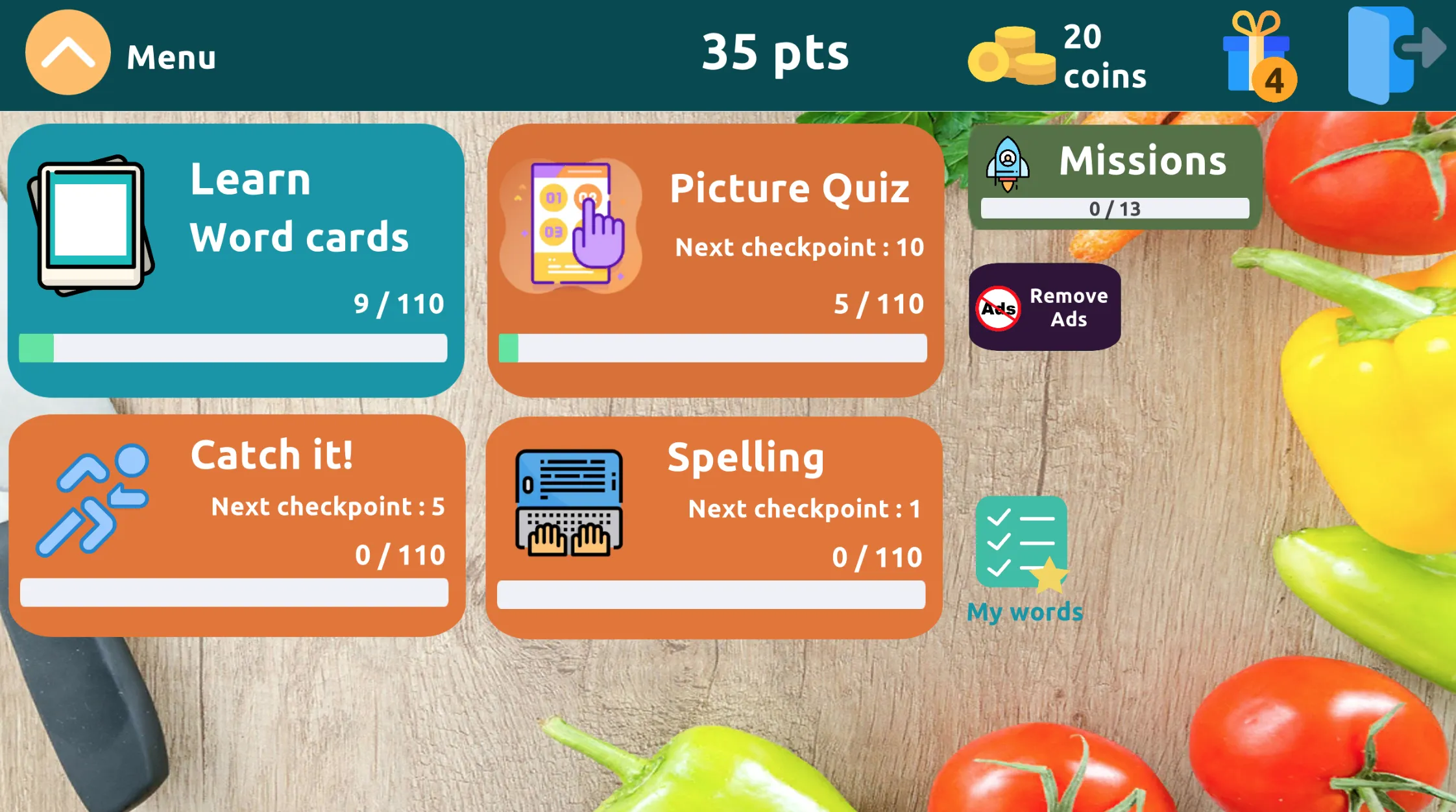 Learn Fruits Vegetables | Indus Appstore | Screenshot