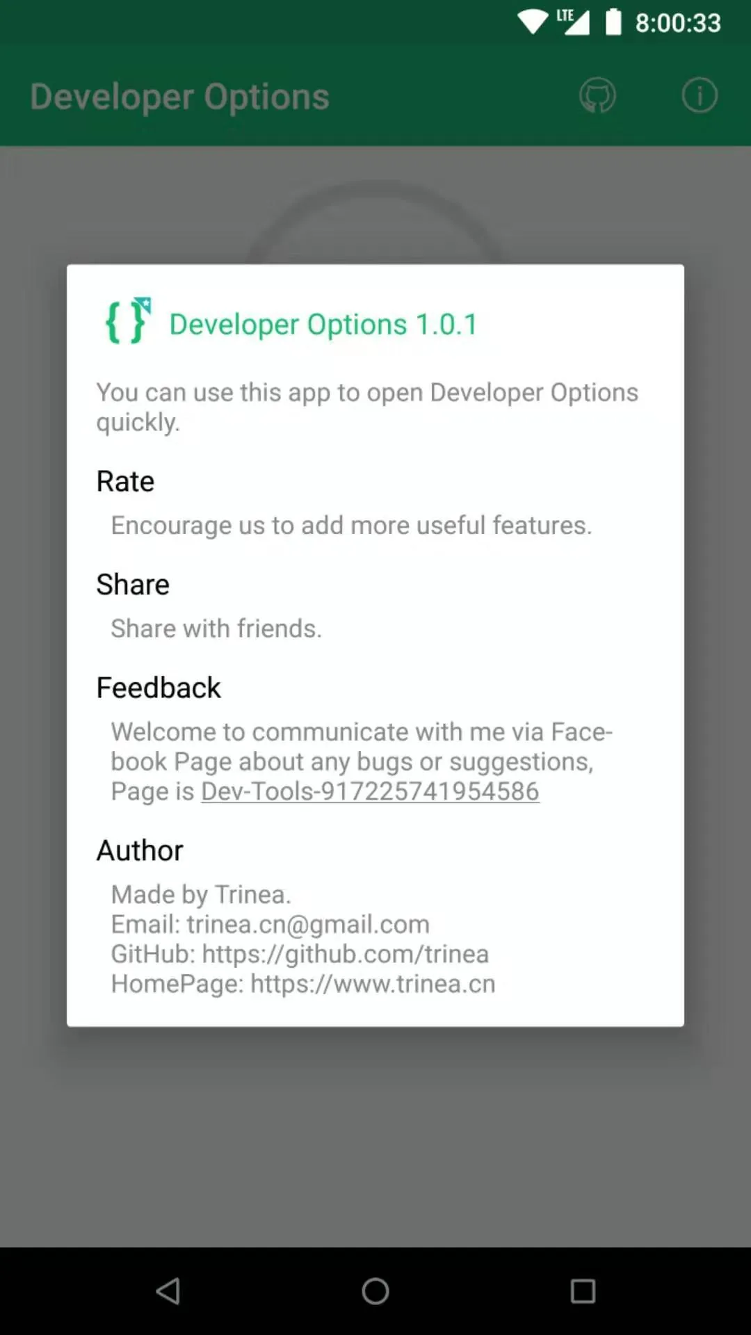 Developer Options | Indus Appstore | Screenshot