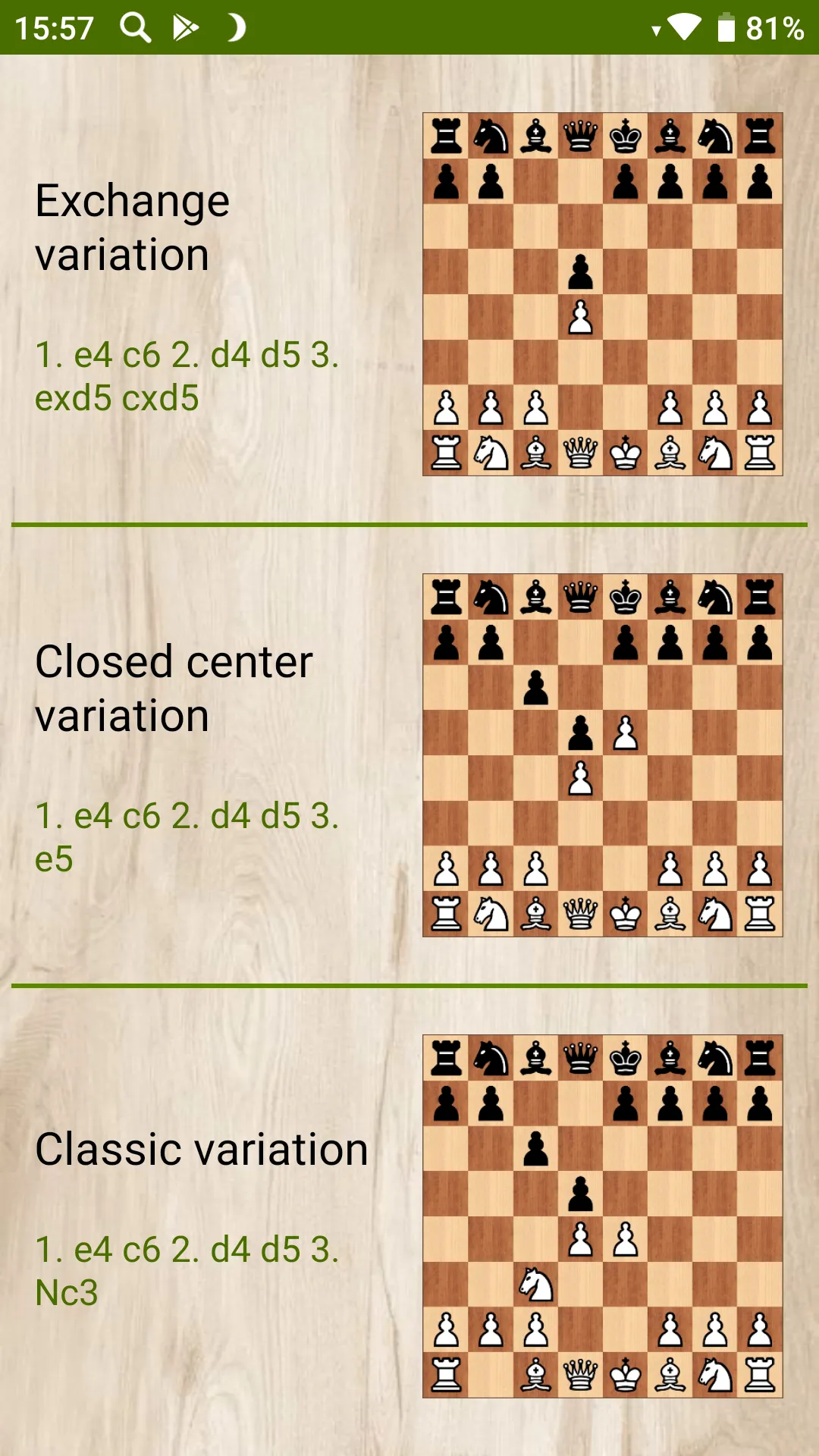 e4 c6 - playing white! | Indus Appstore | Screenshot