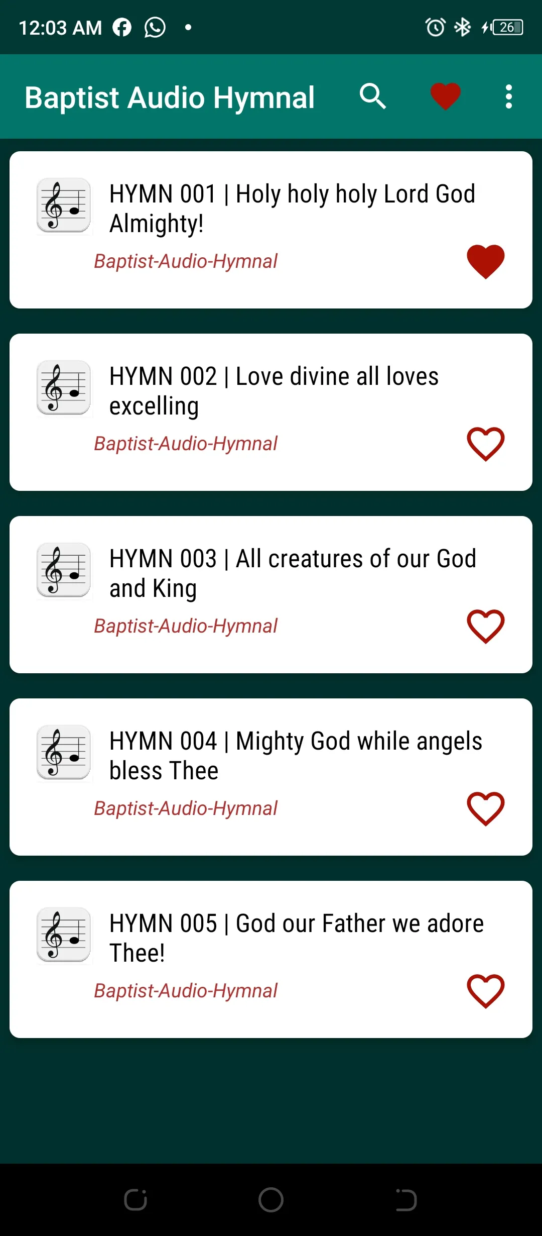 Baptist Audio Hymnal offline | Indus Appstore | Screenshot