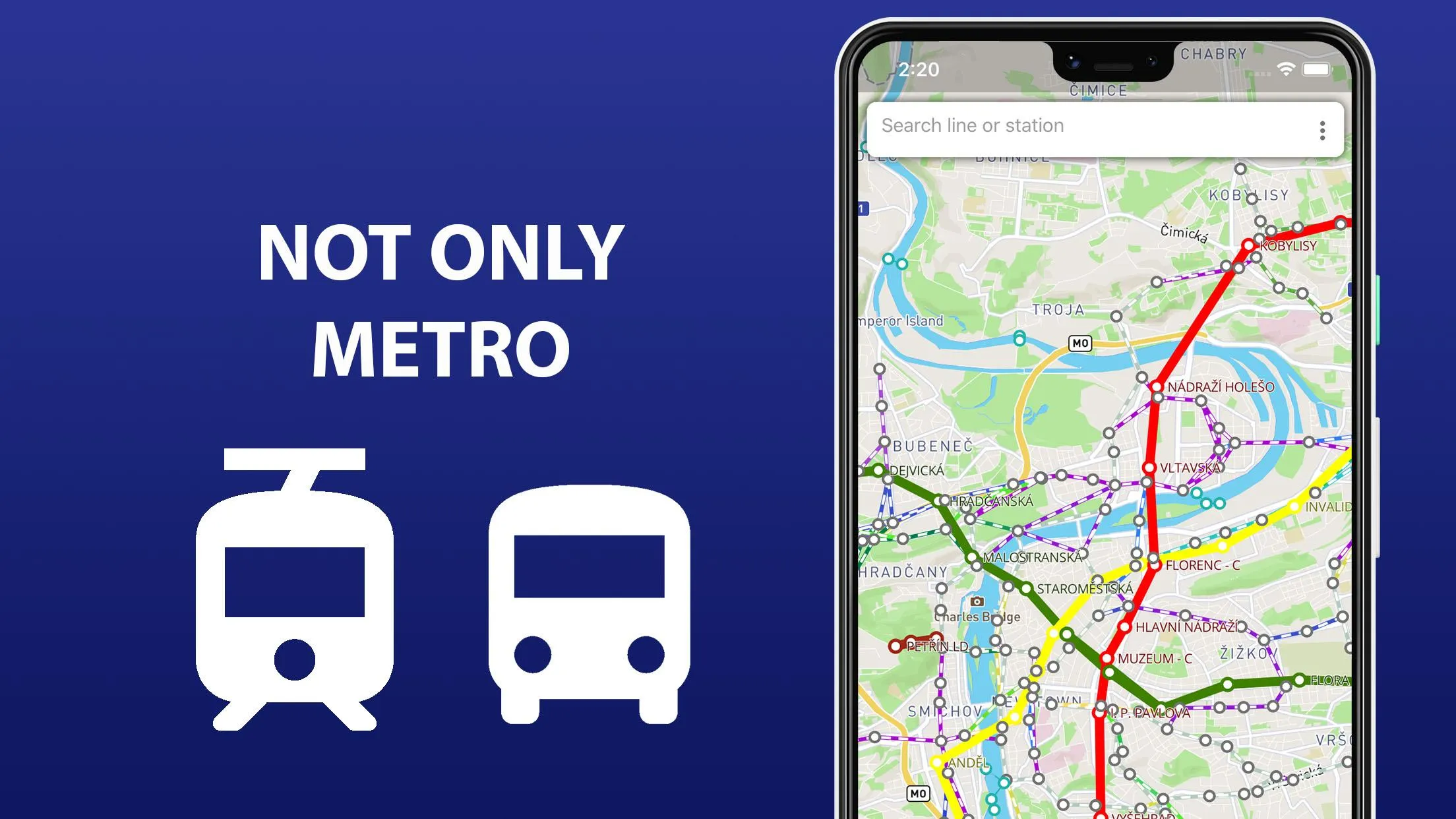 Public transport map Prague | Indus Appstore | Screenshot