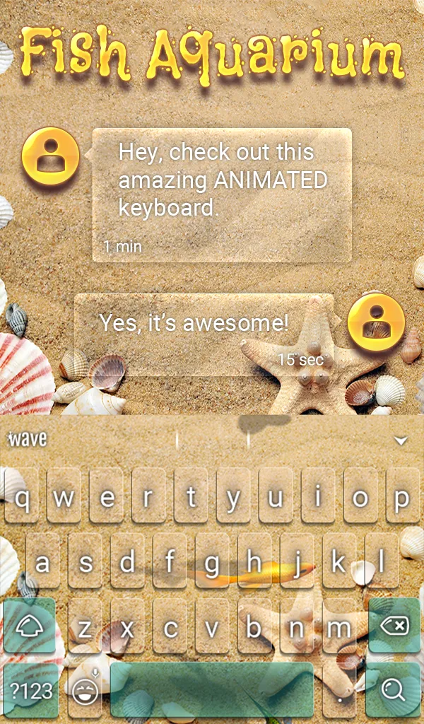 Fish Keyboard + 3D Wallpaper | Indus Appstore | Screenshot