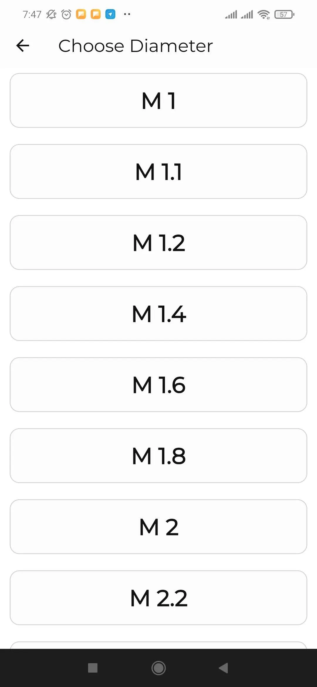 Metric & Inch Thread Tolerance | Indus Appstore | Screenshot