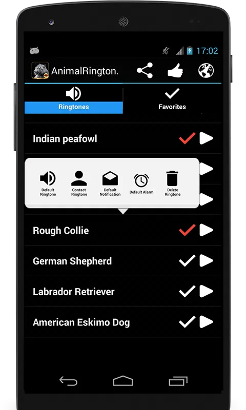 Animal Ringtones 200 | Indus Appstore | Screenshot