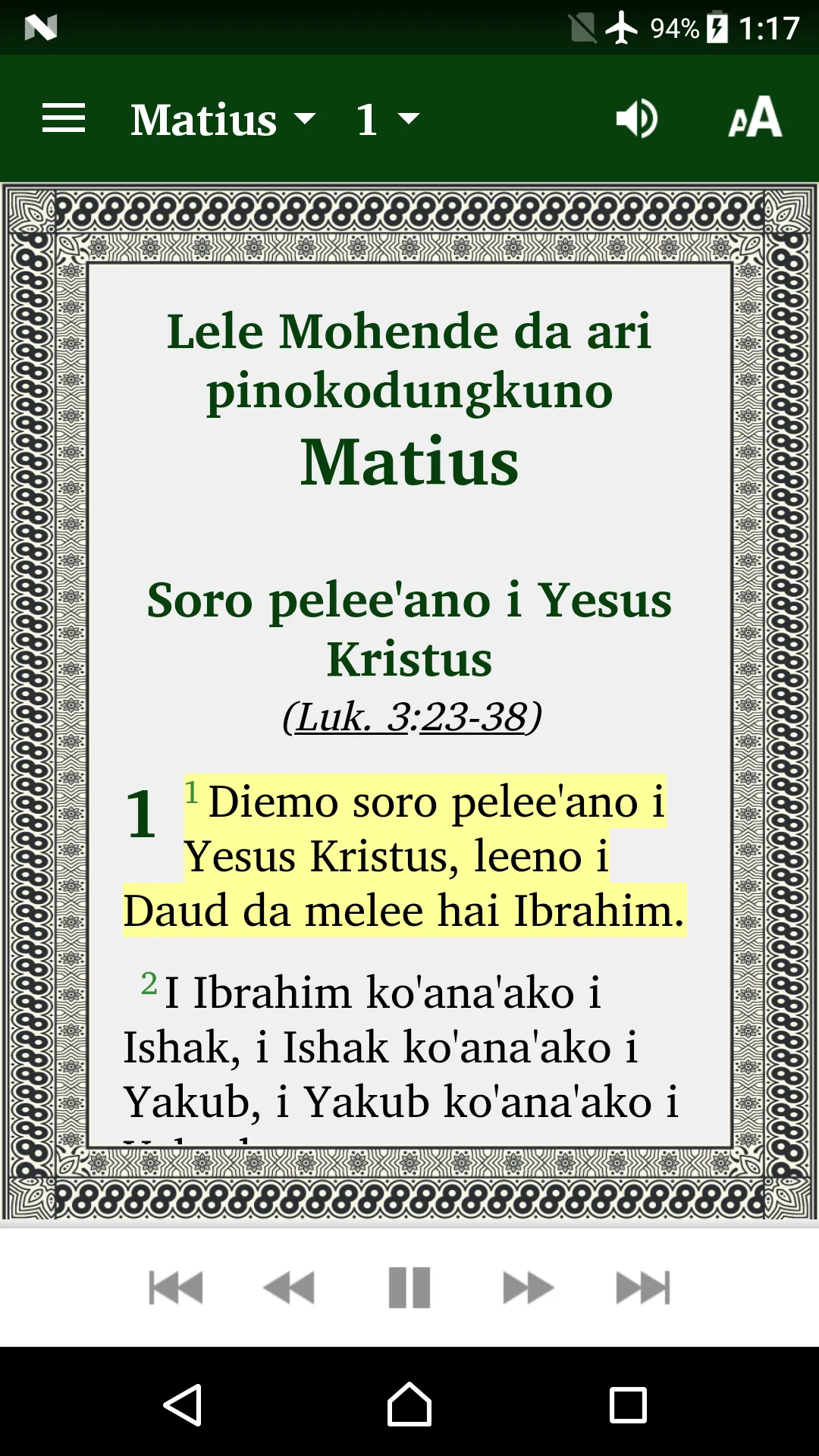 Alkitab Bahasa Moronene | Indus Appstore | Screenshot