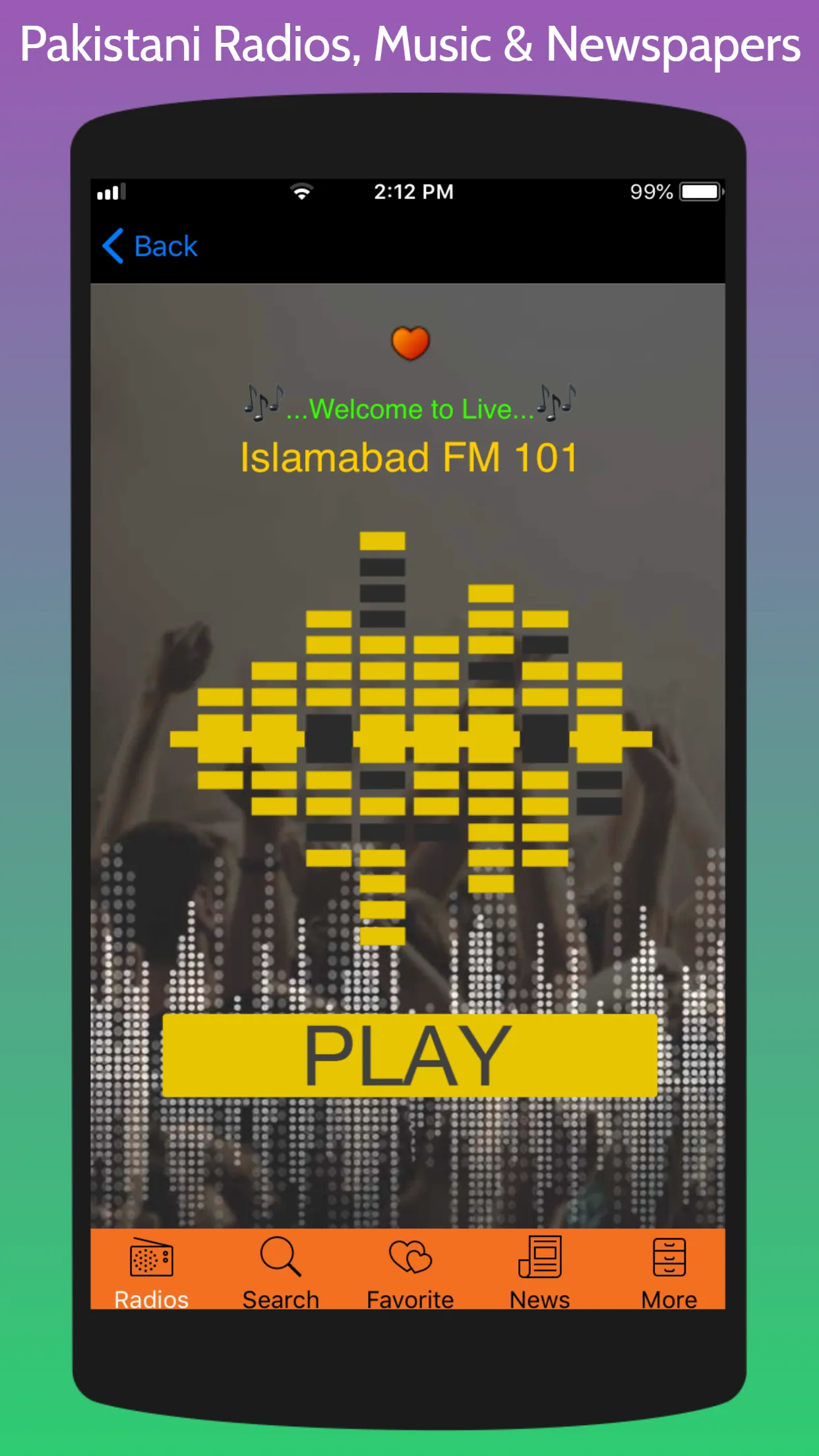 Pakistani Radios News & Music | Indus Appstore | Screenshot