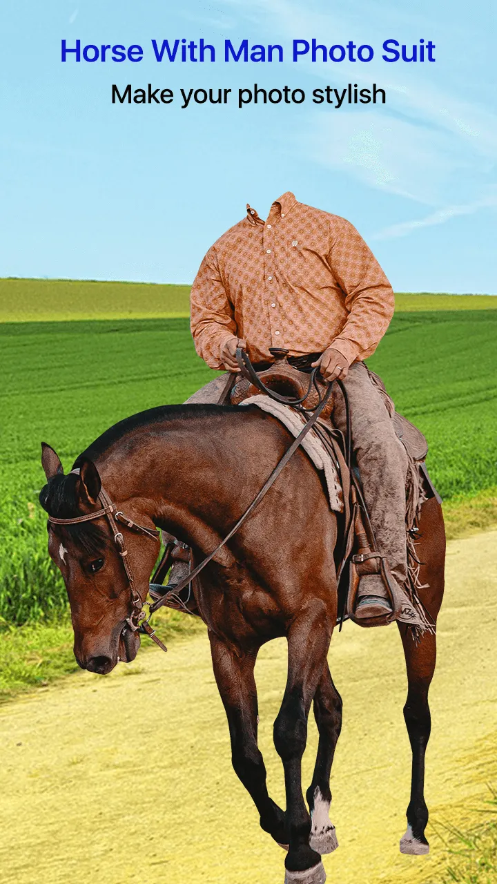 Horse With Man Photo Suit | Indus Appstore | Screenshot