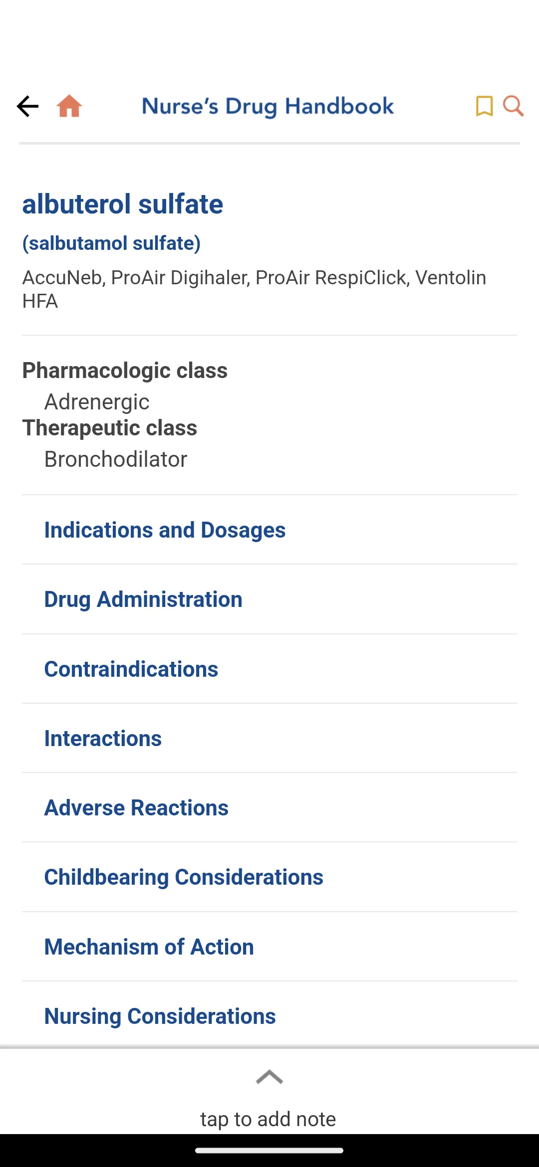 Nurse's Drug Handbook | Indus Appstore | Screenshot