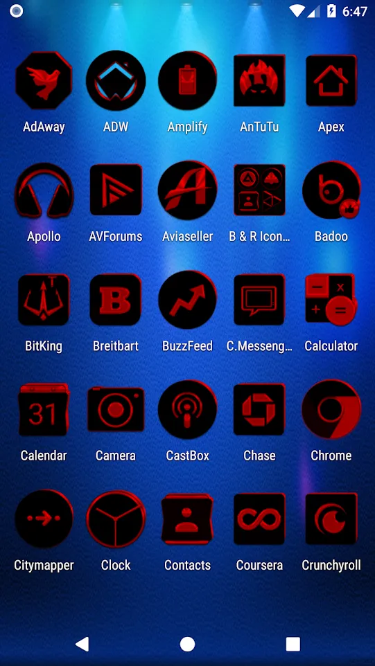 Black and Red Icon Pack | Indus Appstore | Screenshot