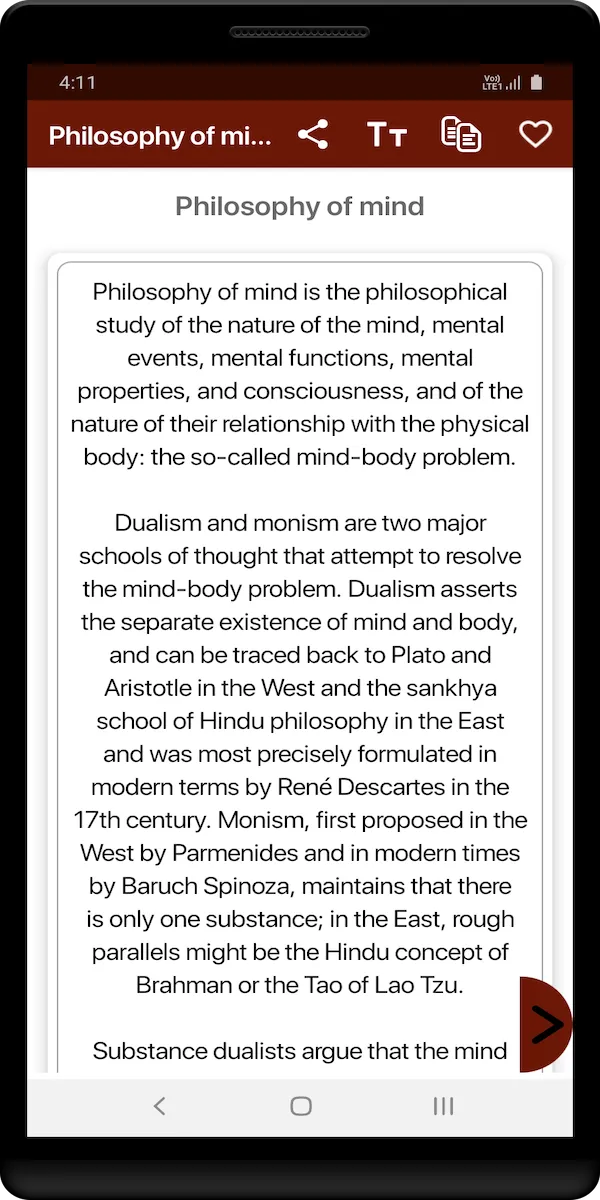 Philosophy of mind | Indus Appstore | Screenshot