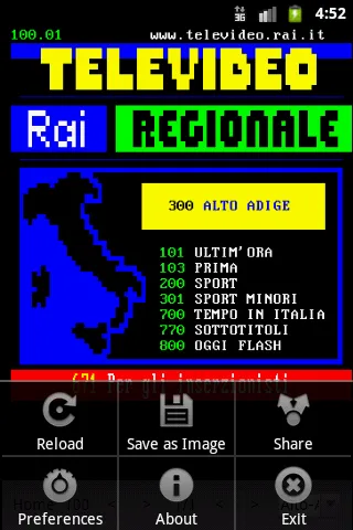 Televideo Teletext | Indus Appstore | Screenshot