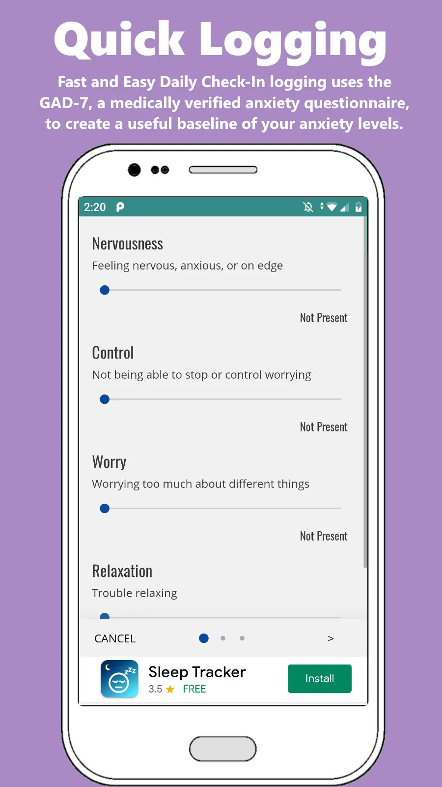 Anxiety & Stress Log, Analysis | Indus Appstore | Screenshot