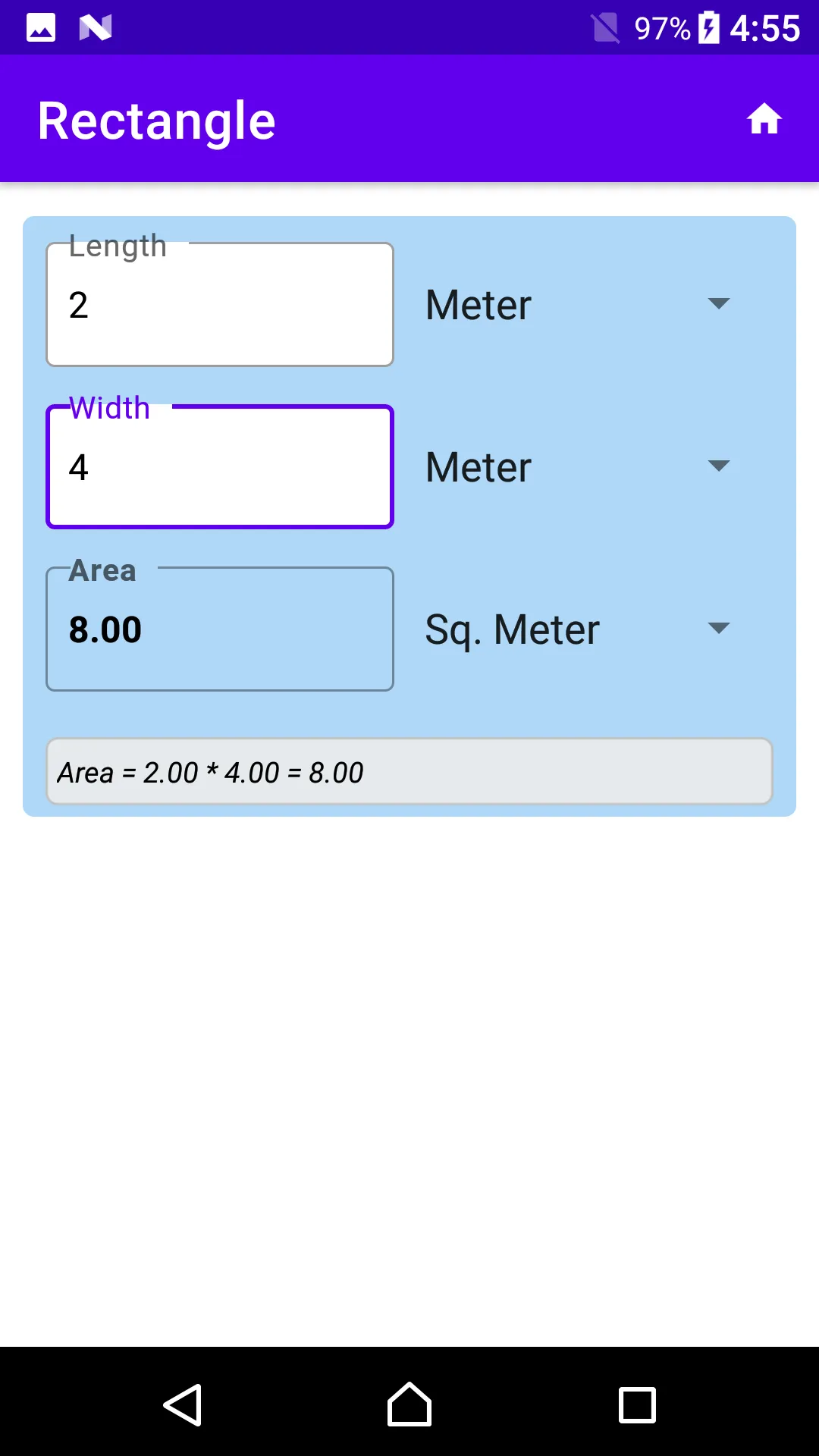 Area Calculator | Indus Appstore | Screenshot