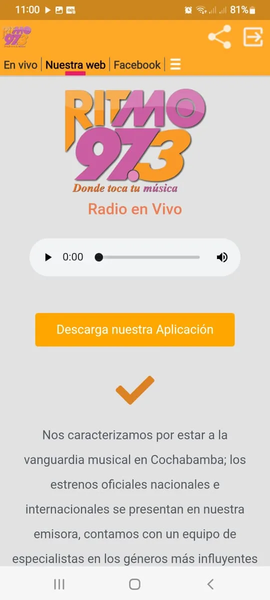 Radio Ritmo 97.3 | Indus Appstore | Screenshot