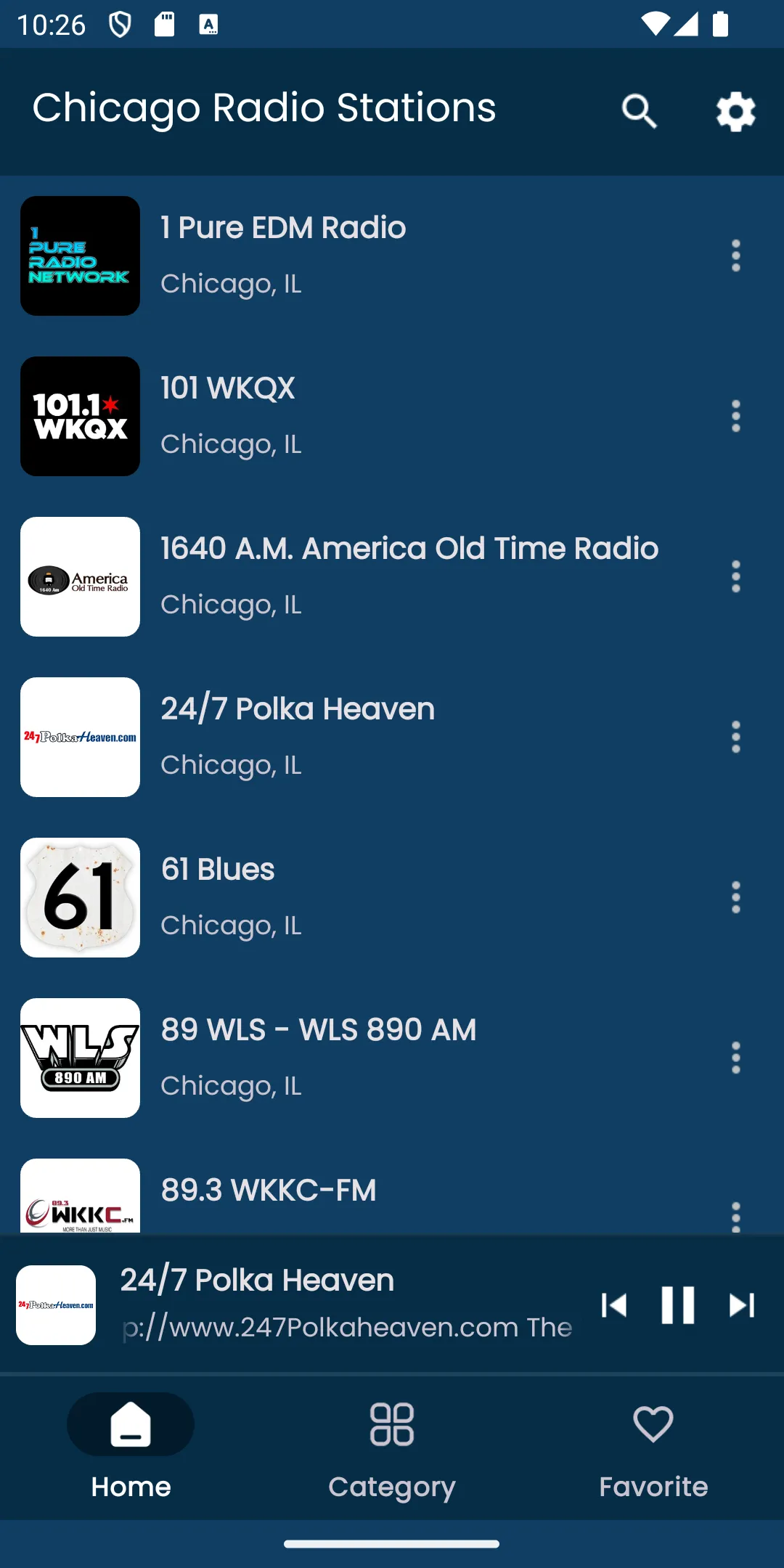 Radios from Chicago | Indus Appstore | Screenshot