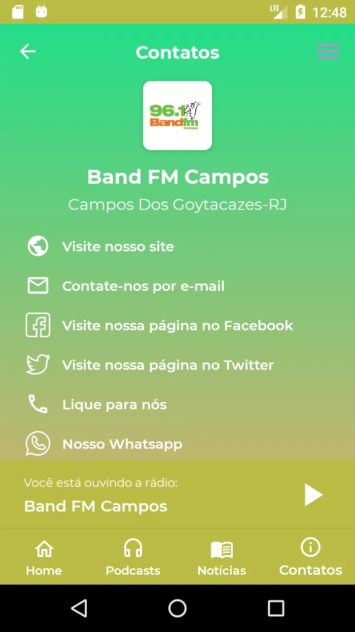 Band FM Campos 96,1 | Indus Appstore | Screenshot