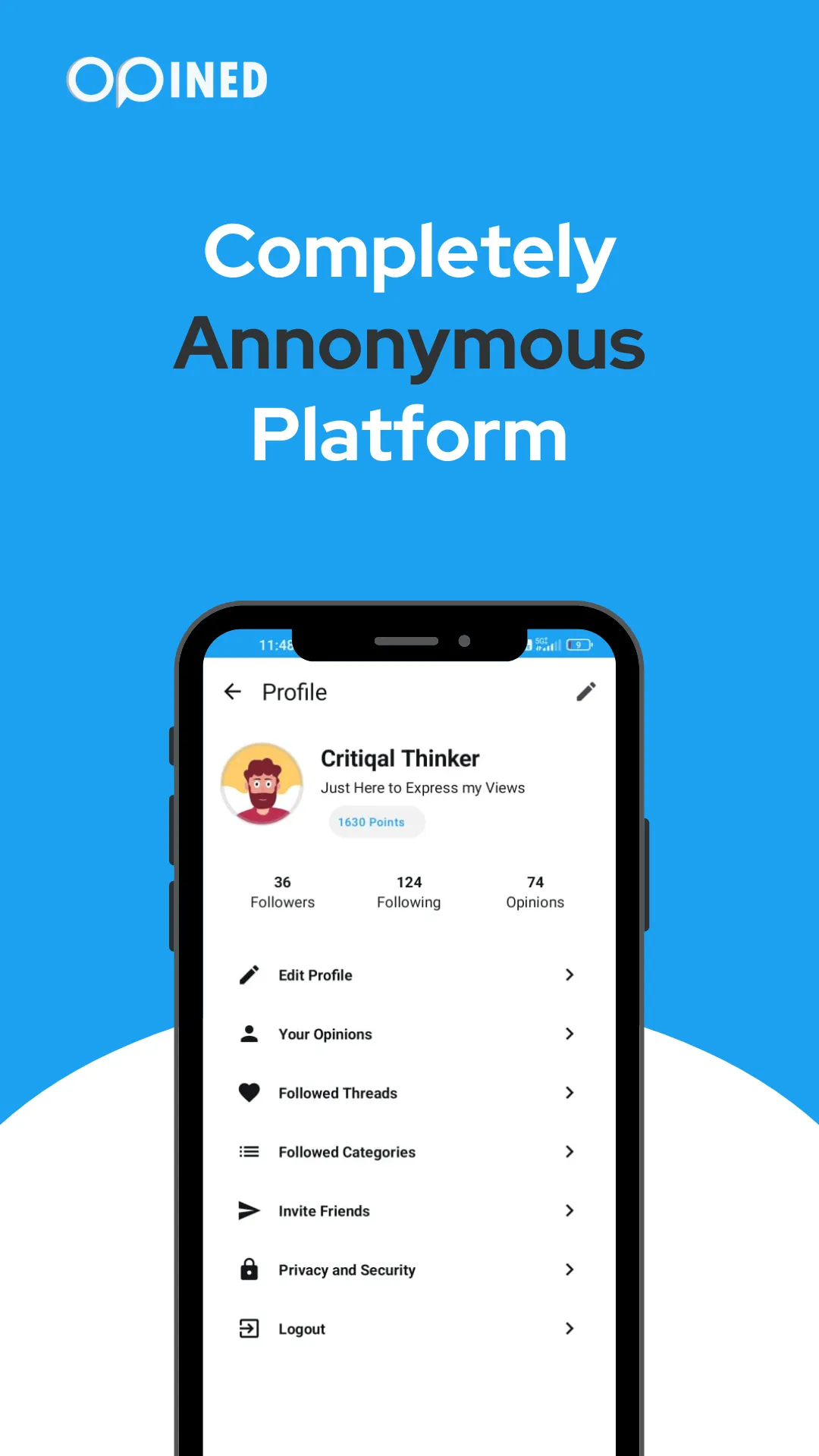 OpinedAI - AI Social Platform | Indus Appstore | Screenshot