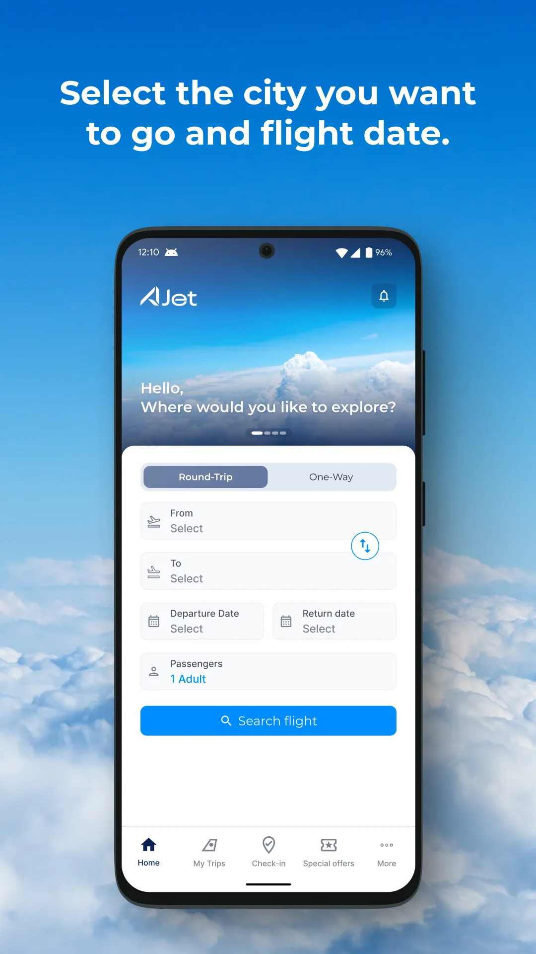 AJet - Cheap Flight Ticket | Indus Appstore | Screenshot