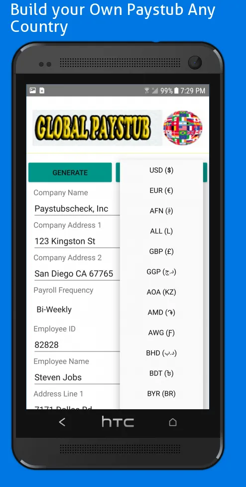 Universal Global Paystub Maker | Indus Appstore | Screenshot